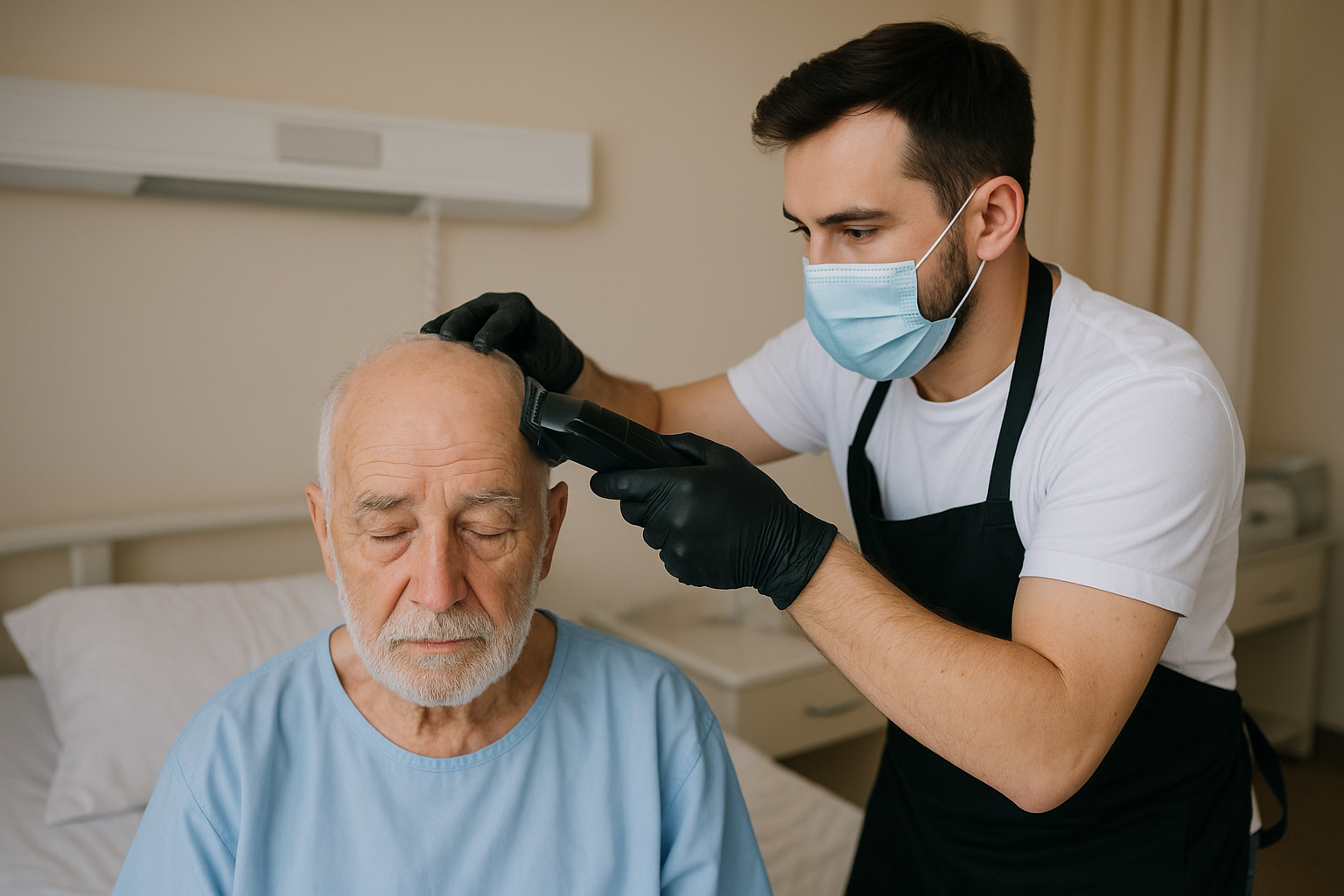 Evde veya hastanede tıraş